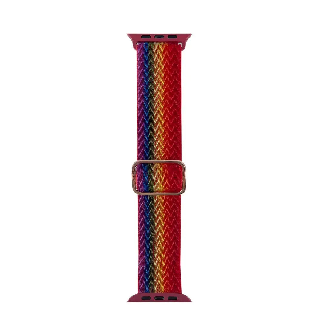 iWatch 42-44-45mm - Braided Nylon Elastic -  Santa Barbara Leather Strap