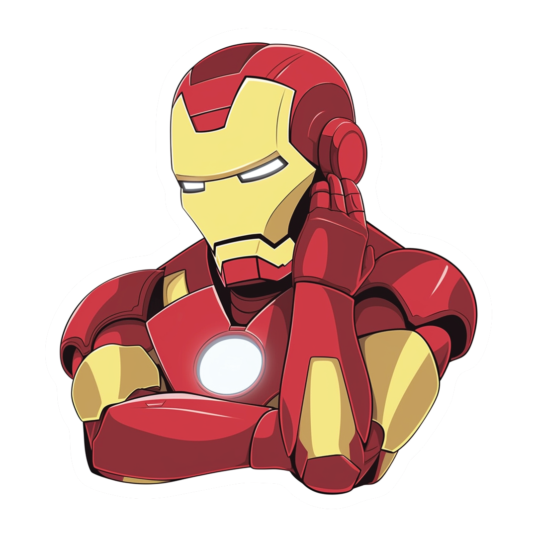 Ironman Fridge Magnet -3D Cutout - Double Magnet Strong Hold