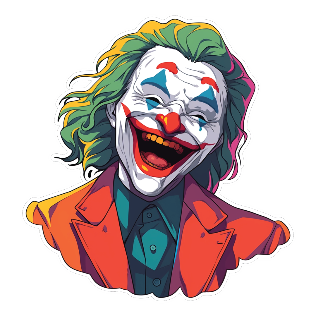 Joker Fridge Magnet - 3D Cutout - Double Magnet Strong Hold