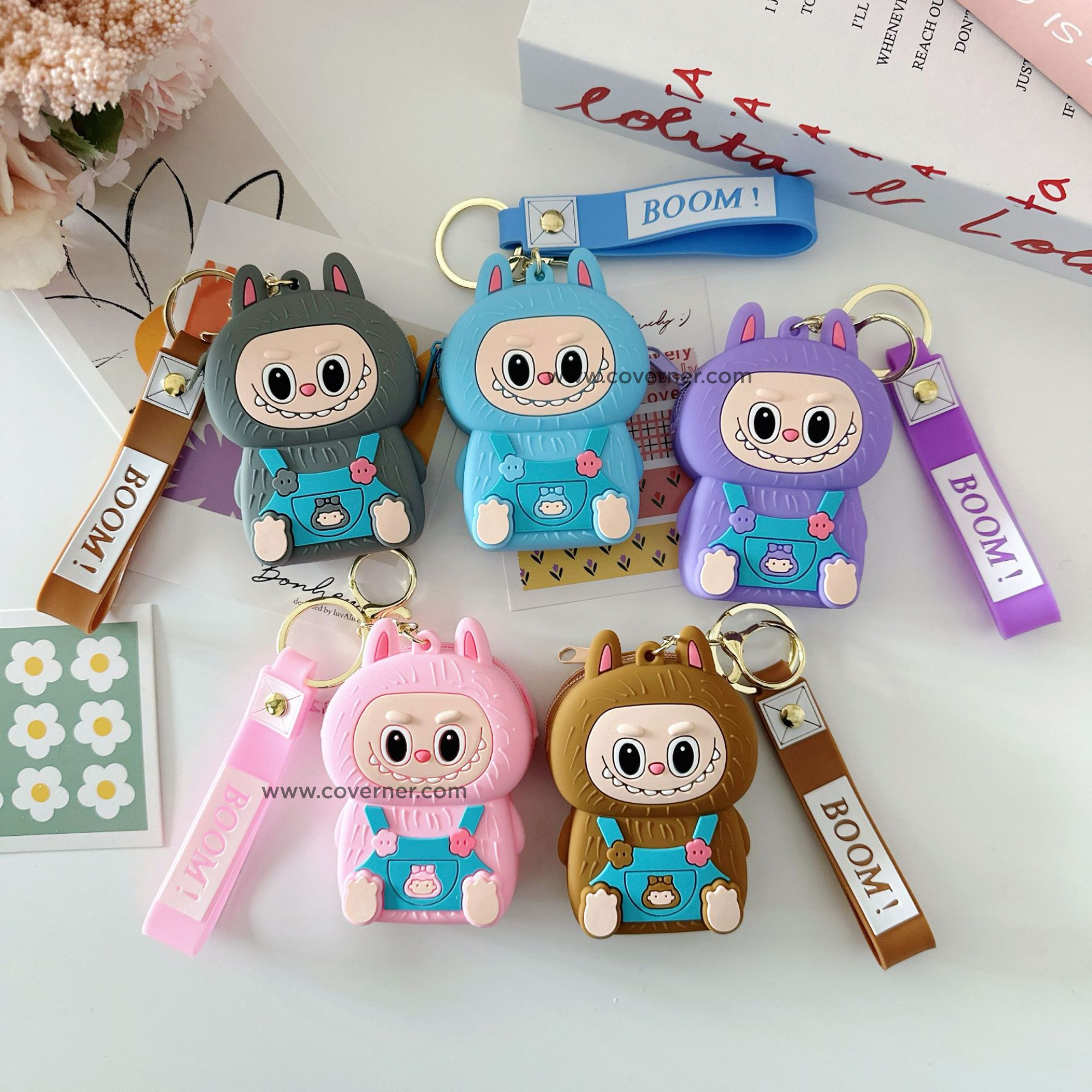 Labubu Charmie Bag – Cute Cartoon Silicone Zipper Pouch