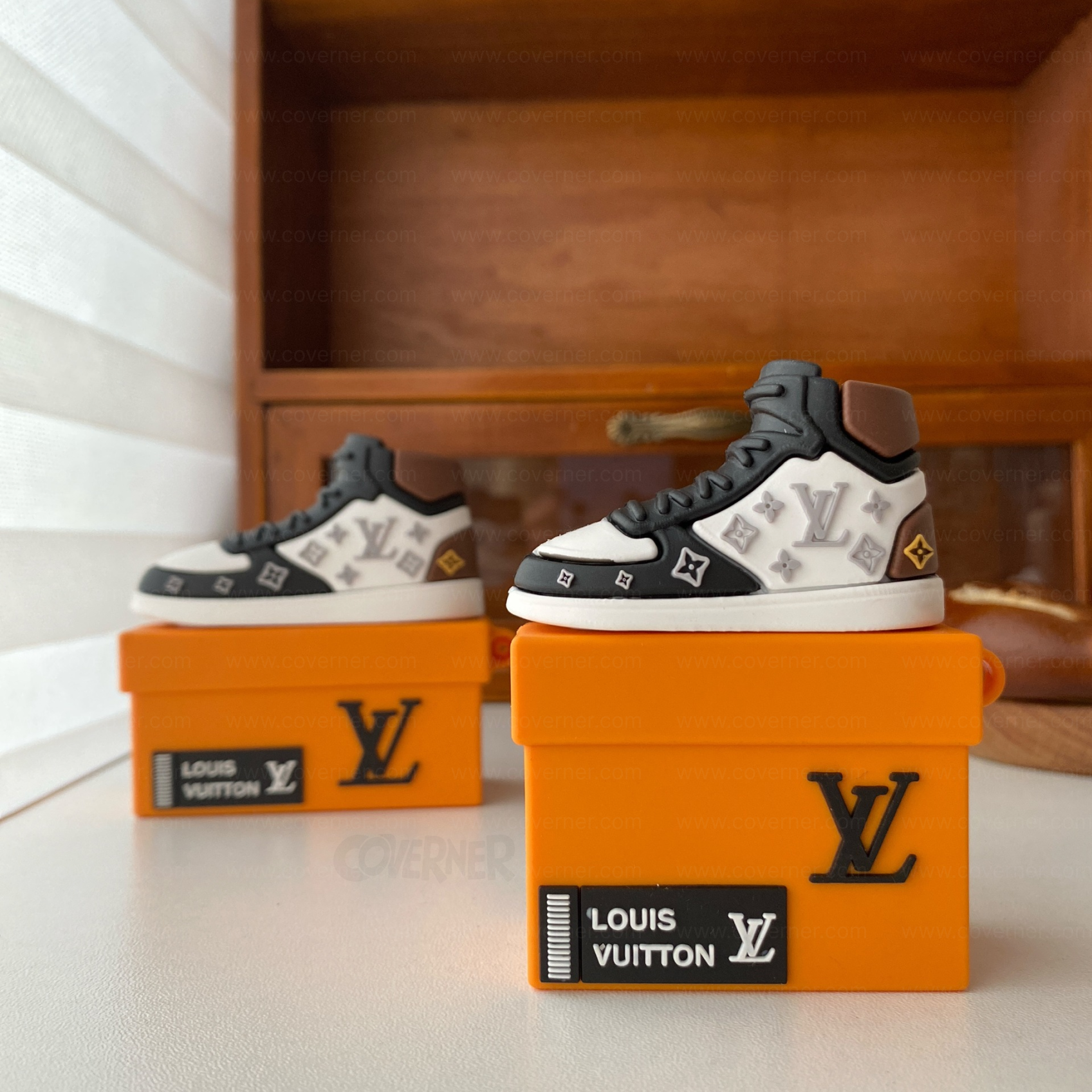 Court High Luxe – Designer-Inspired Sneaker AirPods Case | Coverner India