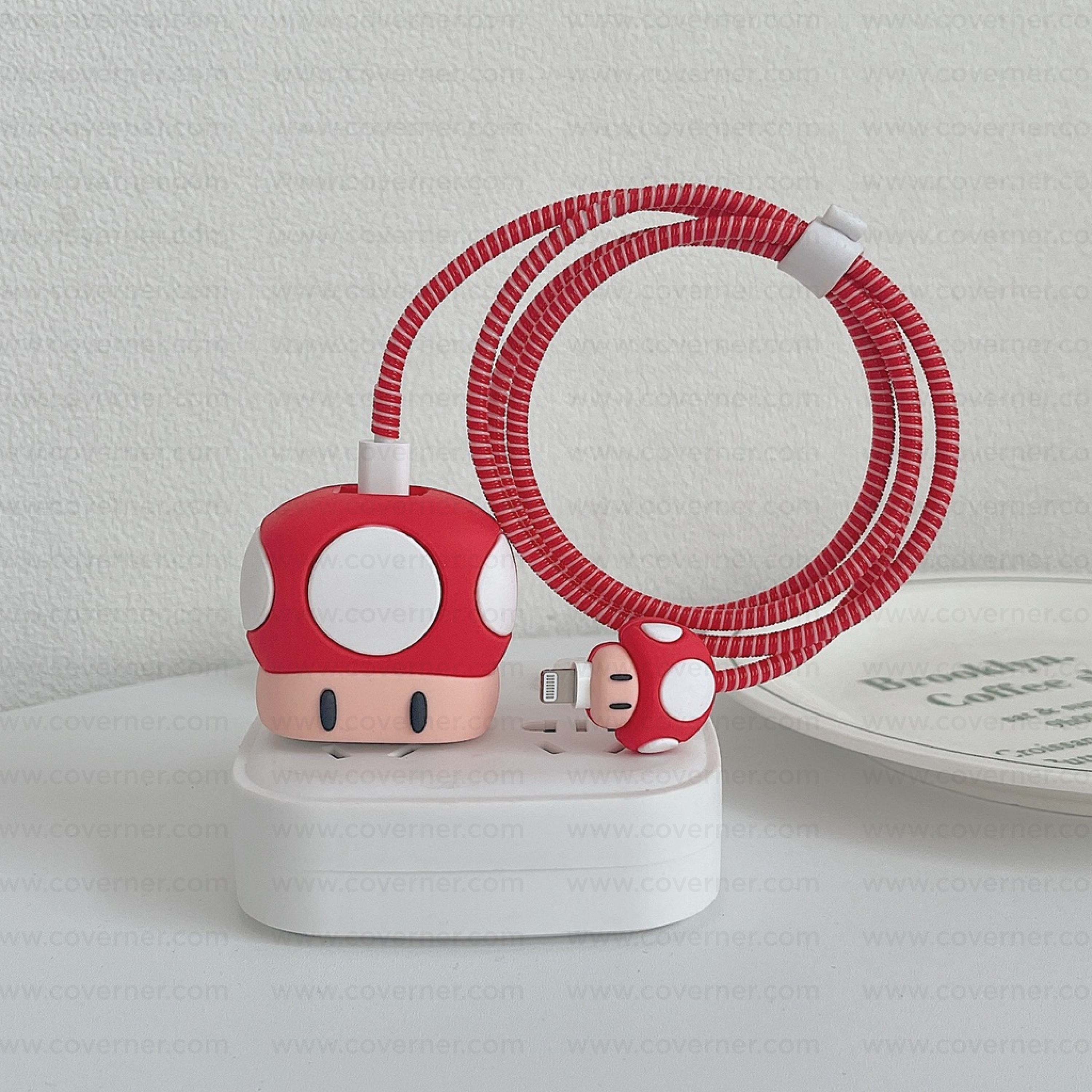 Iphone Charger Case Cover - Marioo Bros - 4 Piece Set (With Wire Protector)