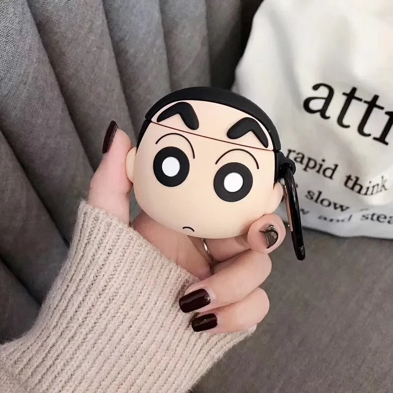 Shinchan Face - Airpods Cover  for Apple AirPods Pro  -  Premium Silicone Case Cover