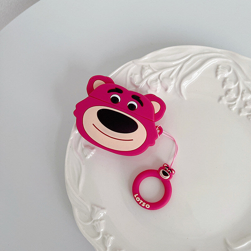Cute Bear Airpods Cover for Apple AirPods - Premium Silicone Case Cover