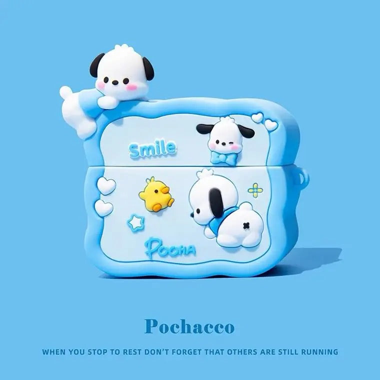 Pochacco Kawaii Strawberry Bear  Airpods Cover  for Apple AirPods Pro 2 -  Premium Silicone Case Cover