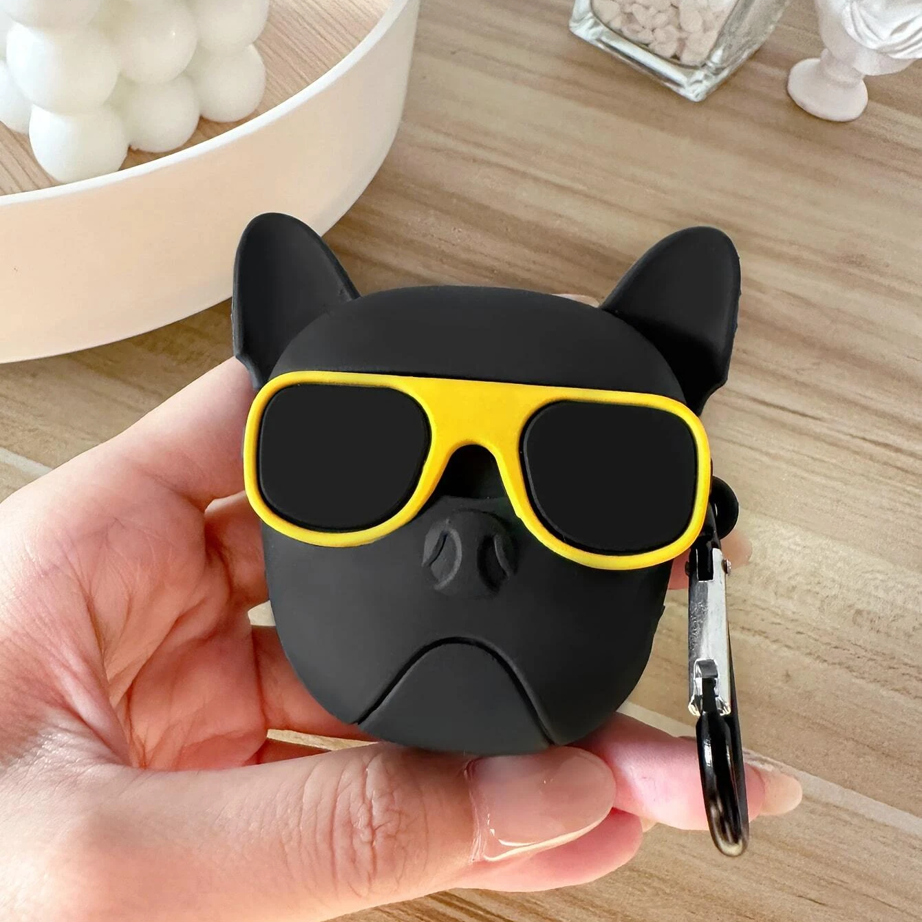 BullDog (Purple & Black) Apple AirPods  Case -  Silicone Case Cover