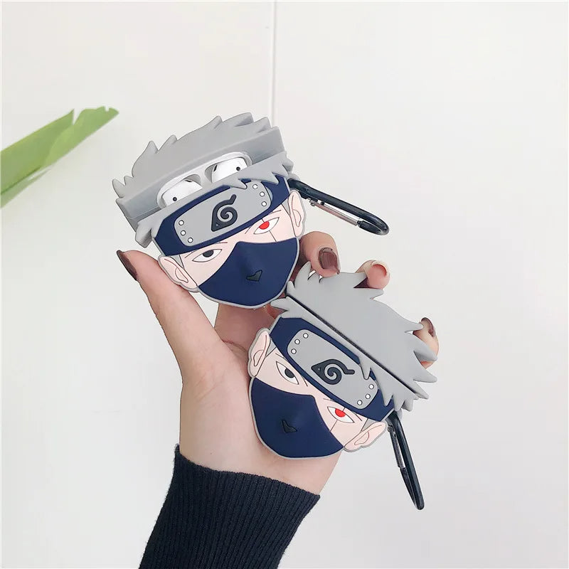Naruto Hatake Kakashi Airpods Case for Apple AirPods (1,2nd Gen) - With Metal Clip