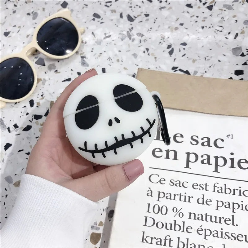 Ghost Case for Apple AirPods -  Premium Silicone Case Cover - With Metal Clip