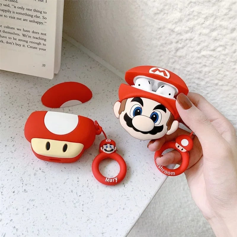 Super Mario  Airpods Cover  for Apple AirPods -  Premium Silicone Case Cover