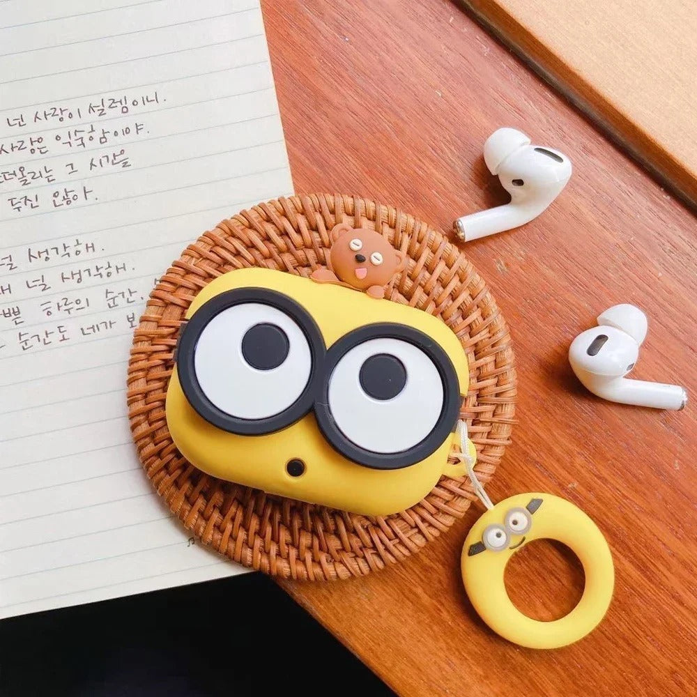 Minions Face Airpods Cover  for Apple AirPods Pro 2 -  Premium Silicone Case Cover