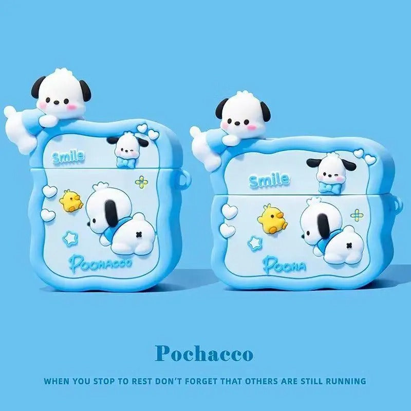 Pochacco Kawaii Strawberry Bear  Airpods Cover  for Apple AirPods Pro 2 -  Premium Silicone Case Cover