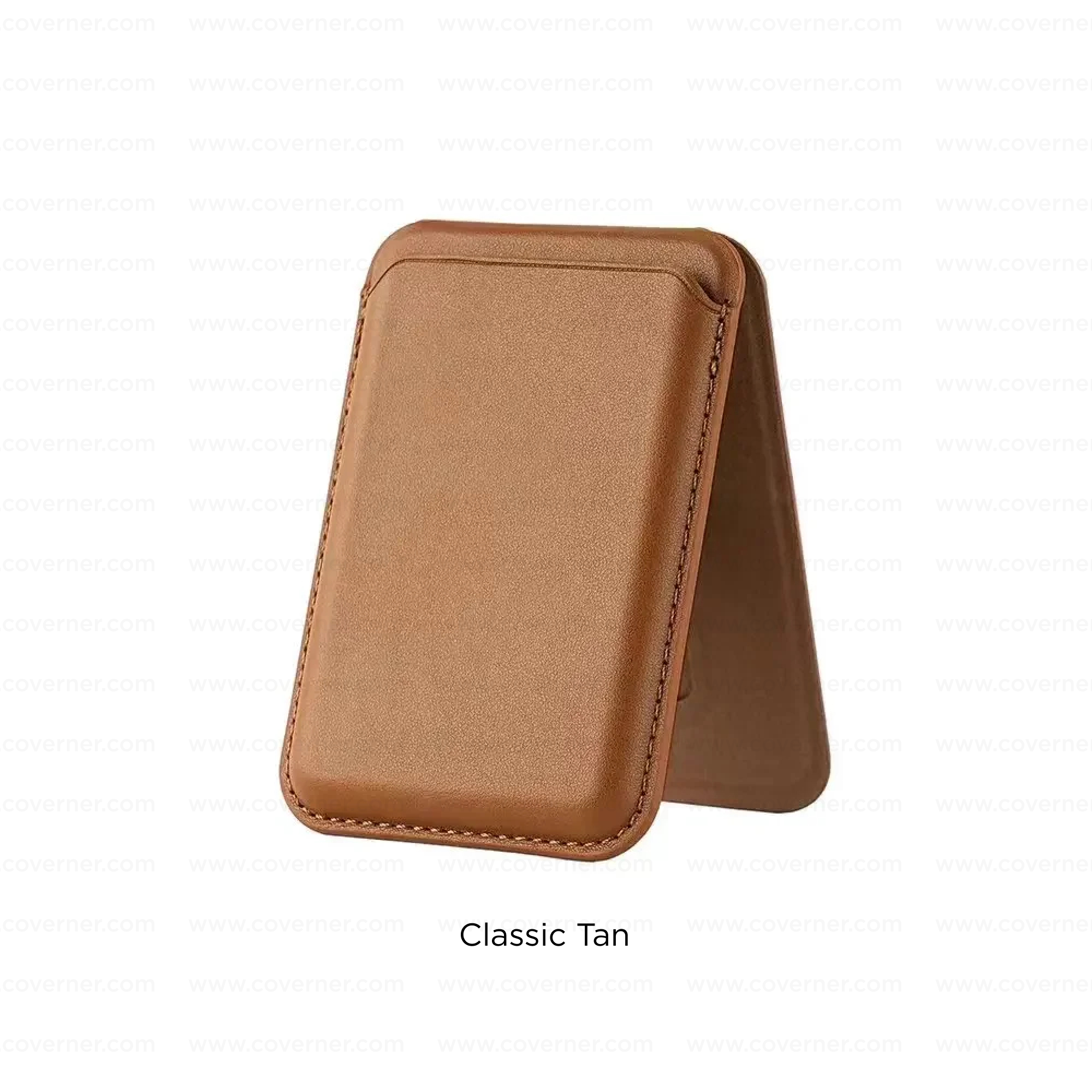 MagStand Pro Wallet – 2-in-1 Leather MagSafe Card Holder with Stand & RFID Protection by Coverner India