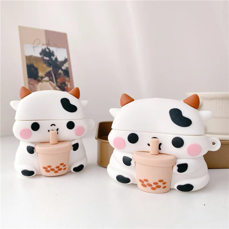 Cute Cow Cover For AirPods - Premium Silicone Case