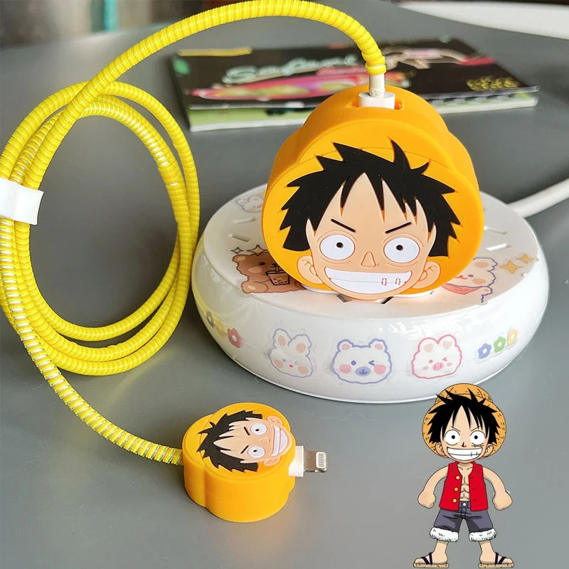 Iphone Charger Case Cover - One Piece Luffy - 4 Piece Set