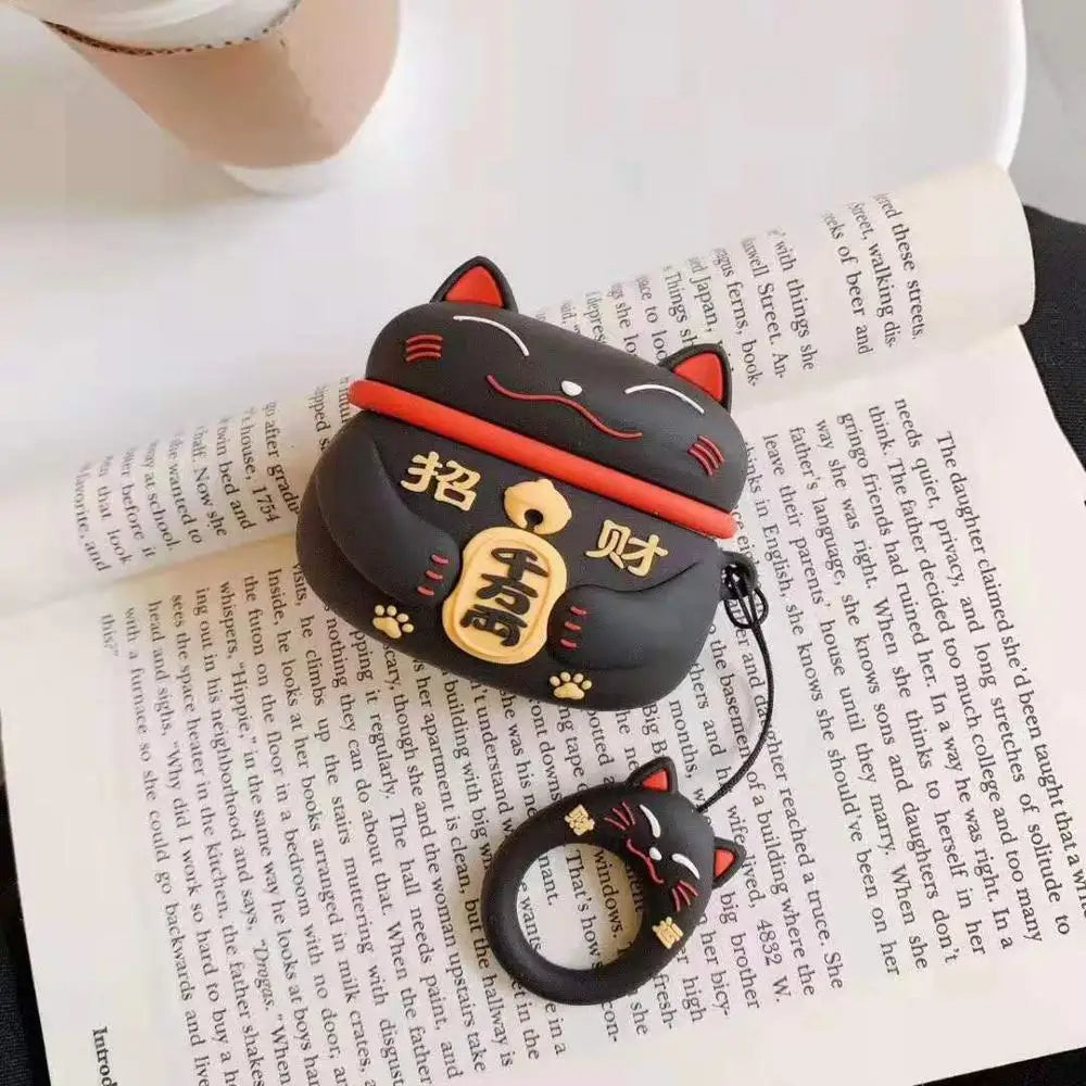 Lucky Cat Case For AirPods - Premium Silicone Cover