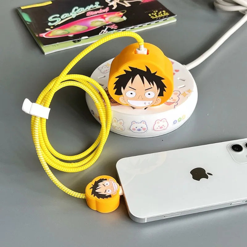 Iphone Charger Case Cover - One Piece Luffy - 4 Piece Set