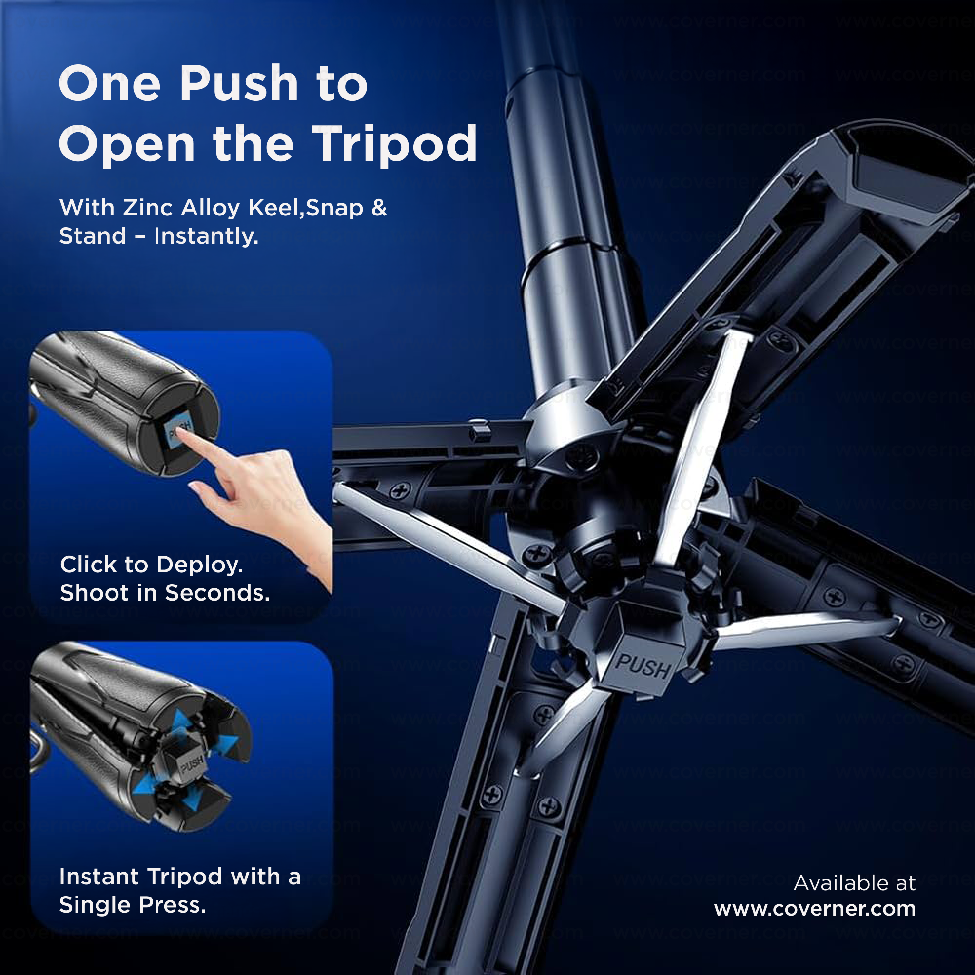 Hybrid Flex - Neo – 4-in-1 MagSafe Tripod, Selfie Stick, Wireless Grip & Camera Handle by Coverner India