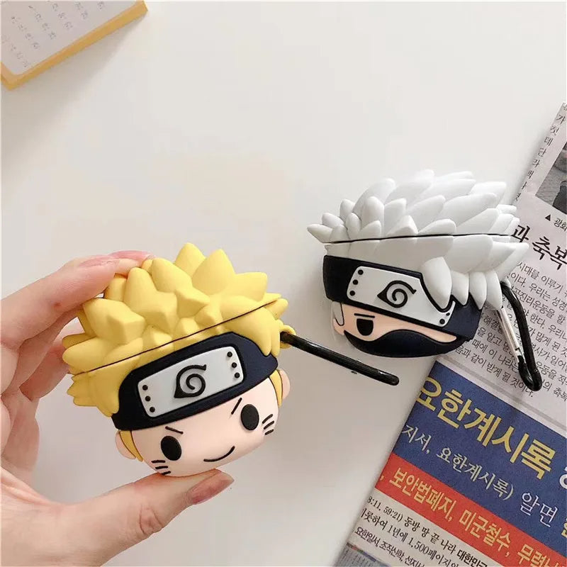 Kakashi & Naruto Case for AirPods - Premium Silicone Cover