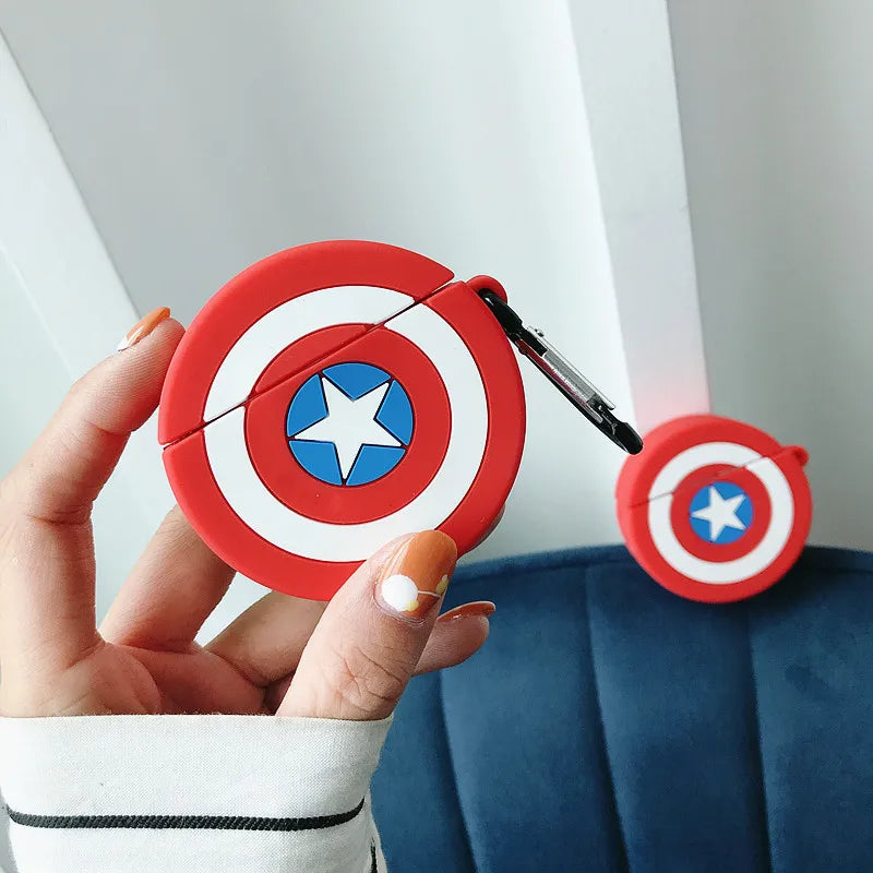 Captain America Shield Case for Apple AirPods  -  Silicone Cover