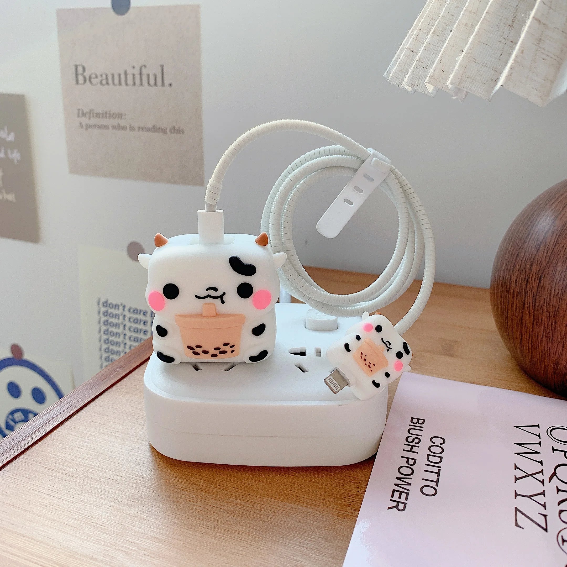 Iphone Charger Case Cover - Cutie Cow