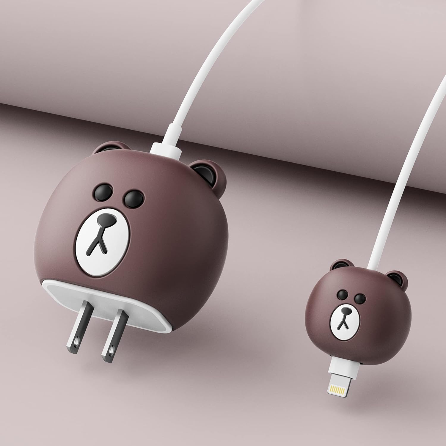 Iphone Charger Case Cover - Brown Panda