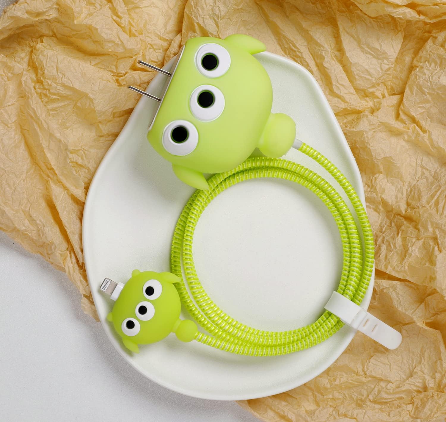 Iphone Charger Case Cover - Cute Aliens