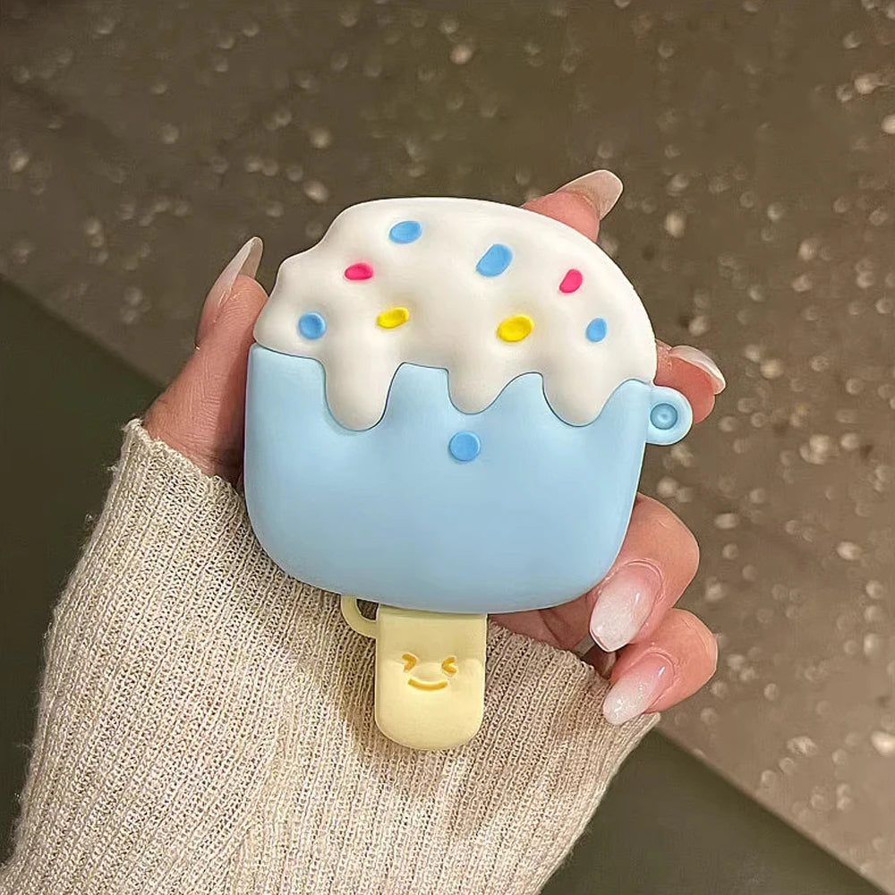 Ice Cream AirPods Case & Cover – Silicone Cone Design with Hook | Coverner India