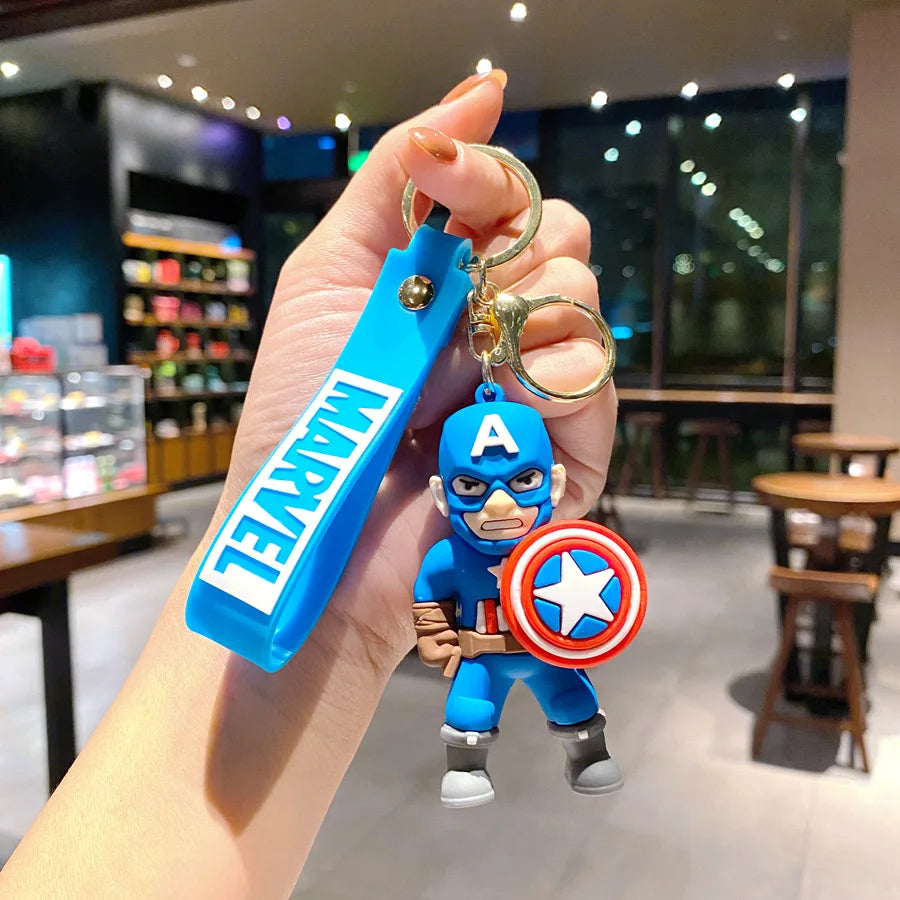 Captain America - Premium Silicon Keychain -  Backpacks Pendant