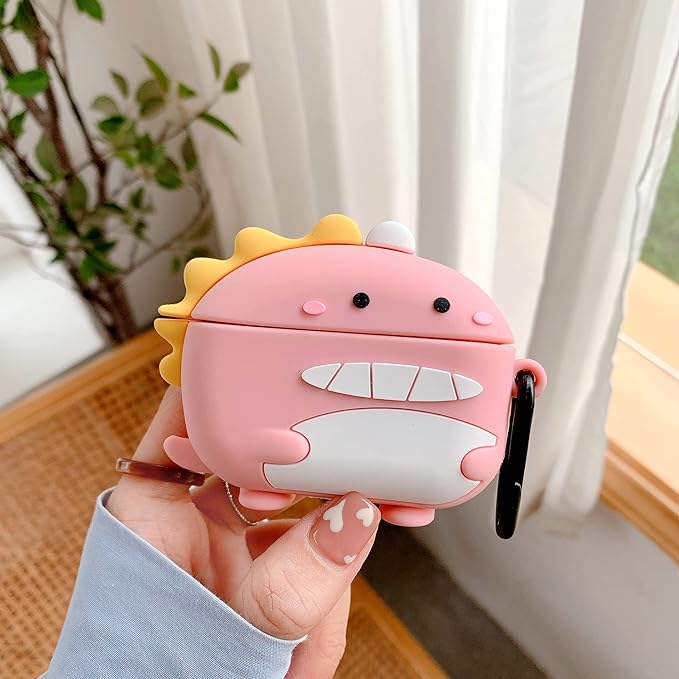 Cute Dragon Pink Cover For AirPods - Premium Silicone Case