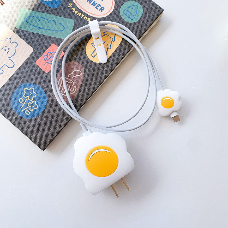 Iphone Charger Case Cover - Eggs - Without Wire Protector