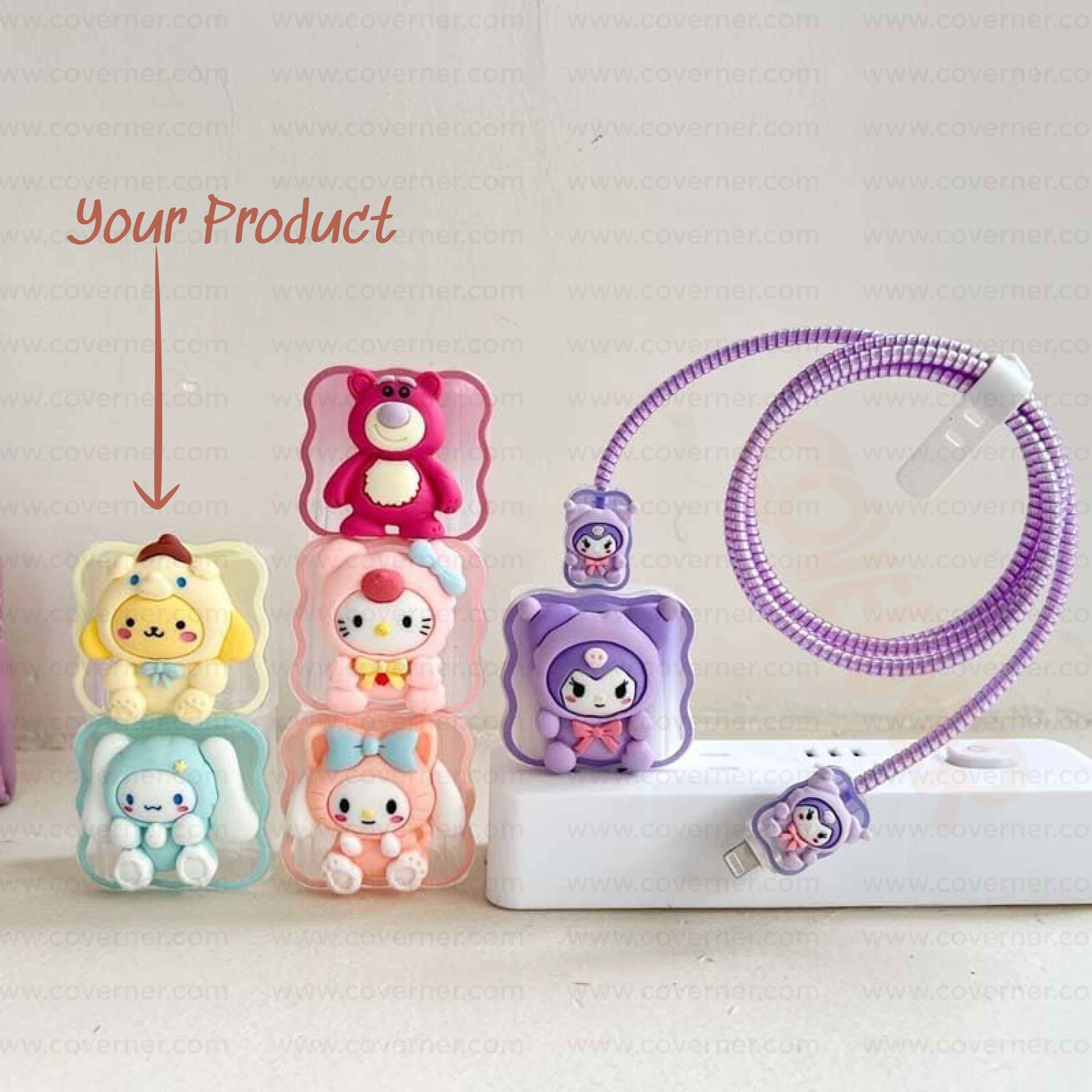 Bella ButterPaw – Charger & Cable Protector Set | CharmPop Series by Coverner India