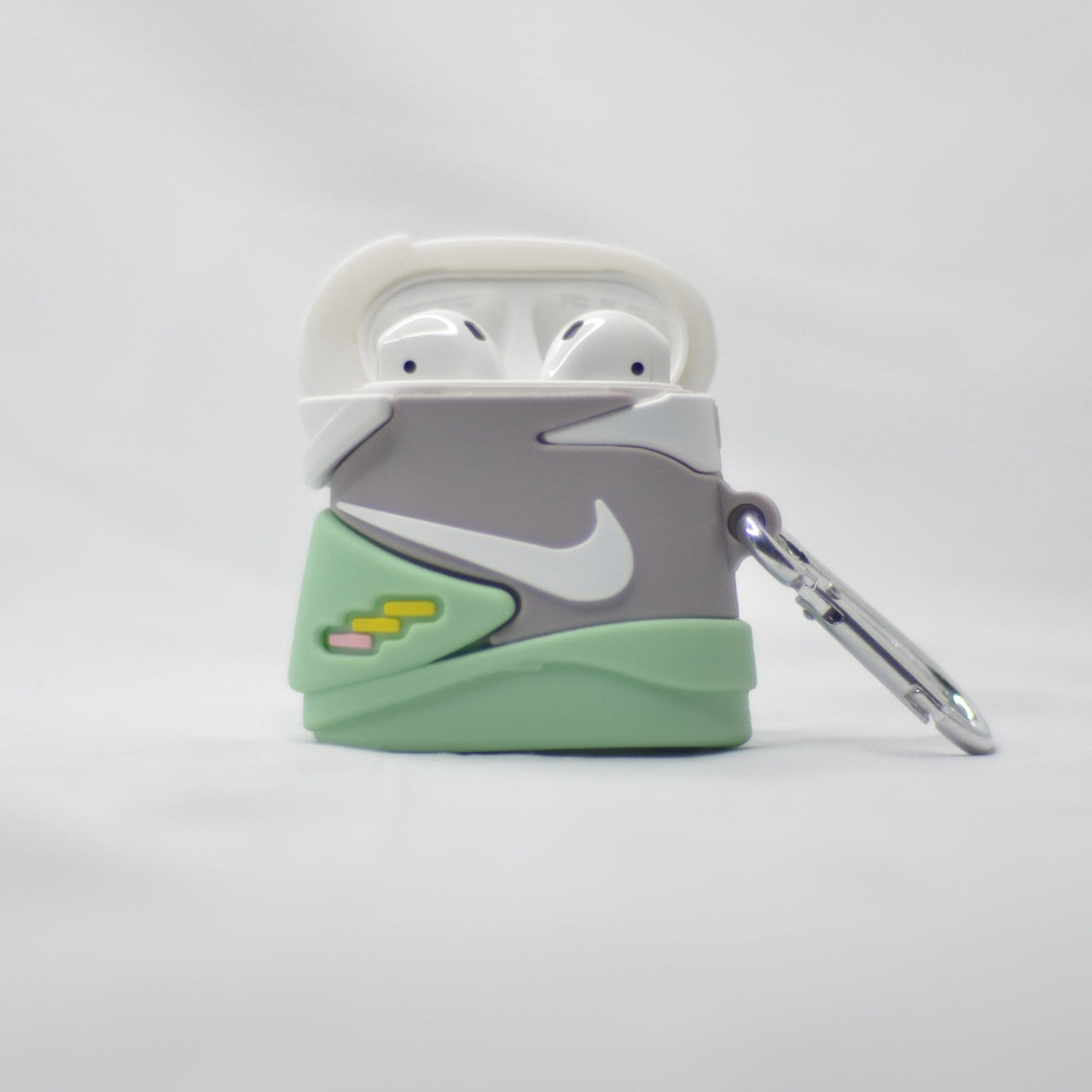 Nike AirMag  Airpods Cover for Apple AirPods (1,2nd Gen) -  Premium Silicone Case with Metal Clip
