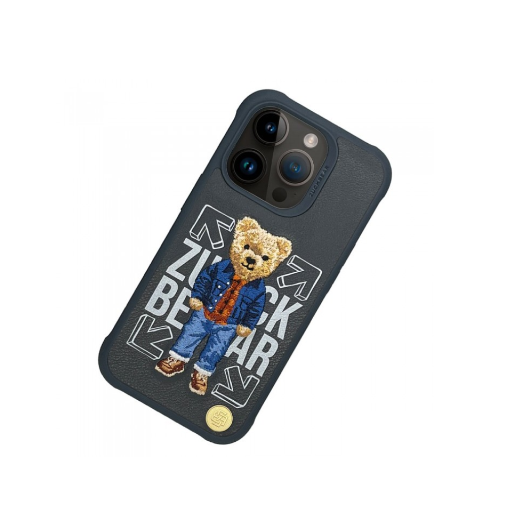 Iphone 15 Series - Zuck Bear - Leather Iphone Case - San Francisco Fortune - Social Vibe