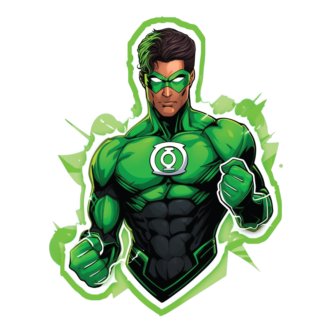 Green Lantern Fridge Magnet - 3D Cutout -  Double Magnet Strong Hold