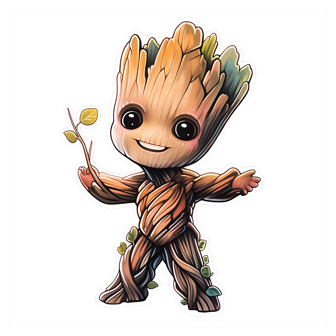 Groot Fridge Magnet - 3D Cutout -  Double Magnet Strong Hold