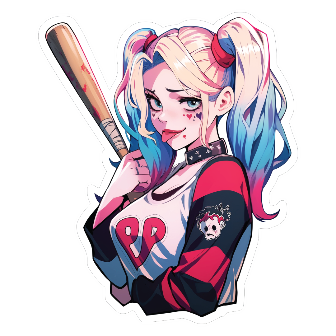 Harley Quinn 2 Fridge Magnet - 3D Cutout -  Double Magnet Strong Hold