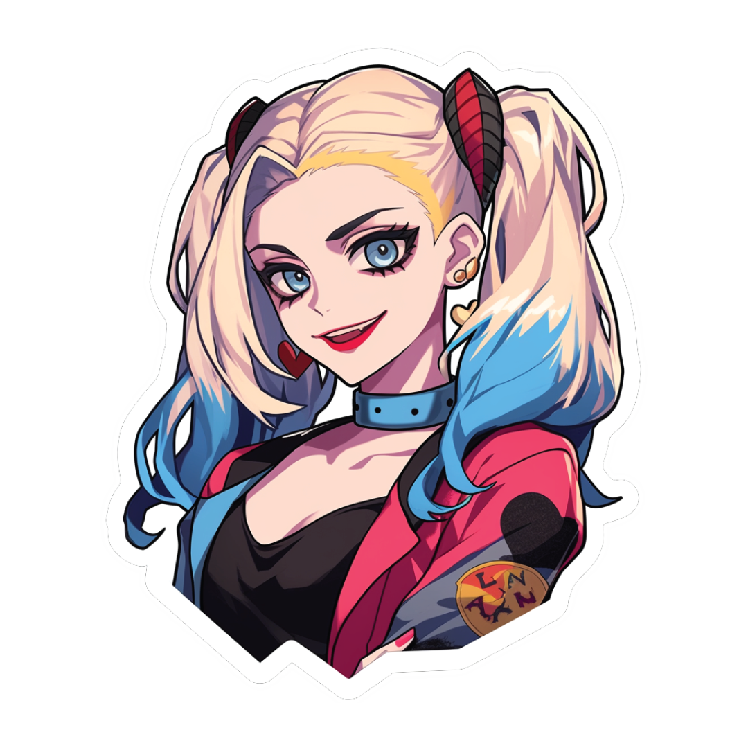 Harley Quinn Fridge Magnet - 3D Cutout -  Double Magnet Strong Hold