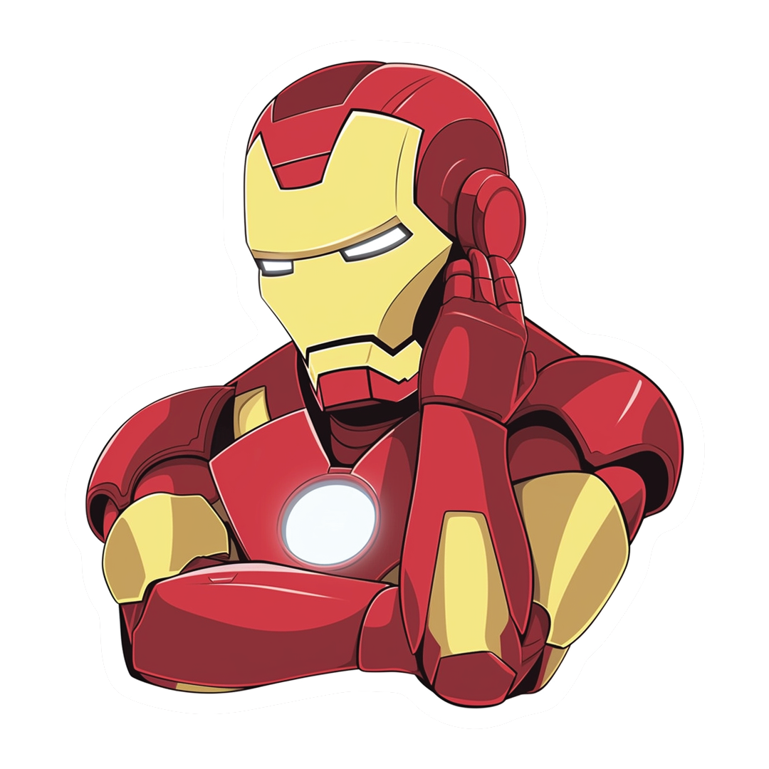 Ironman Fridge Magnet -3D Cutout -  Double Magnet Strong Hold