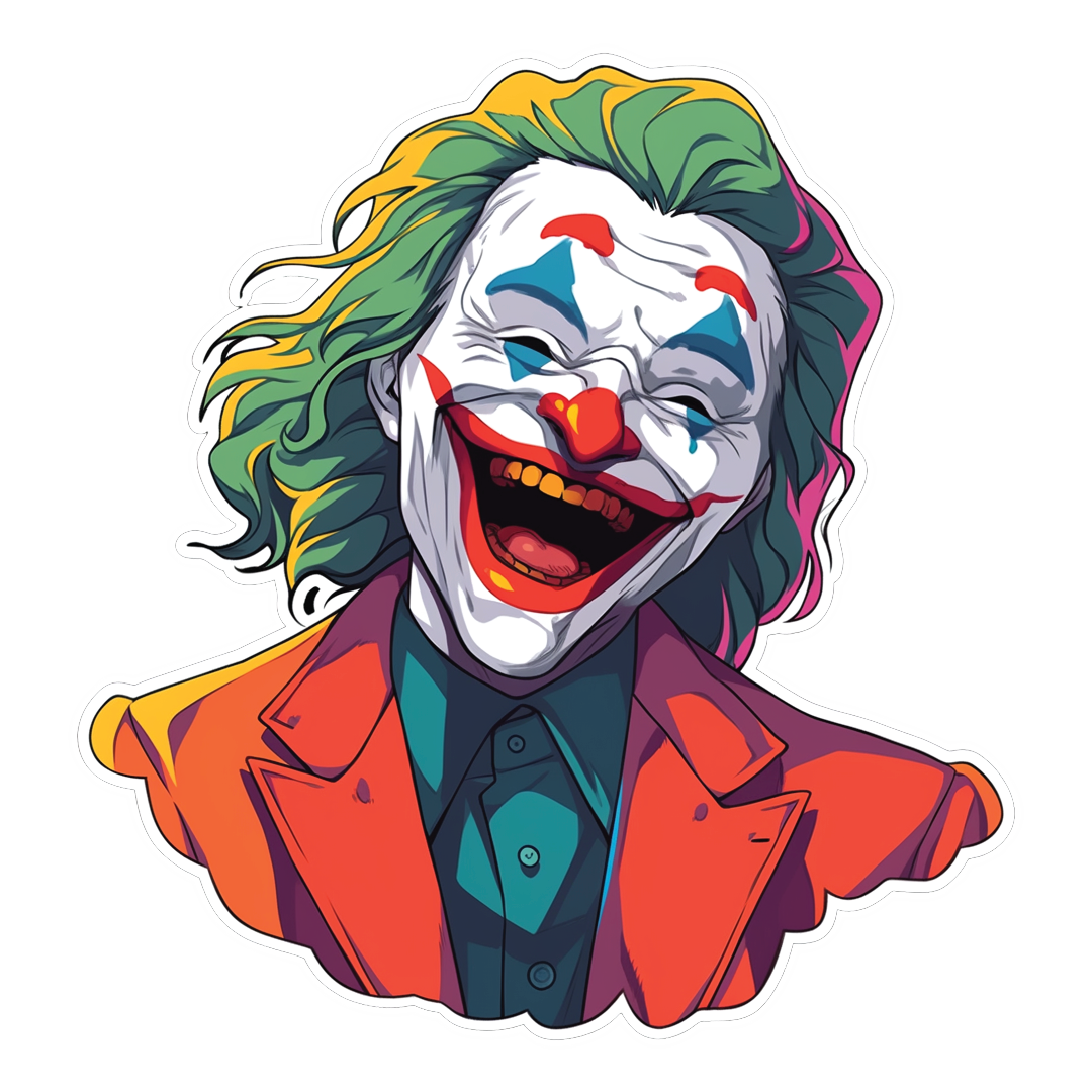 Joker Fridge Magnet - 3D Cutout -  Double Magnet Strong Hold