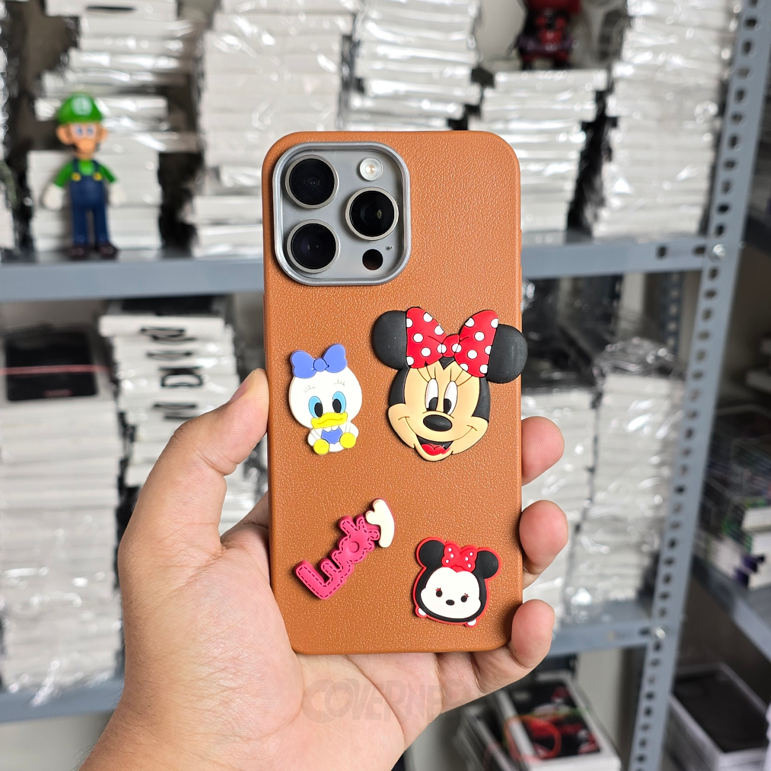 Minnie Mouse - Brown - Cartoon Charm Silicone Case for Iphone, Camera Protection | Coverner India