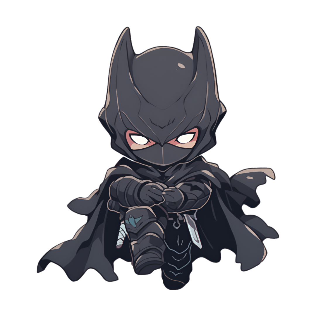 Ninja Batman in Action Fridge Magnet -3D Cutout -  Double Magnet Strong Hold