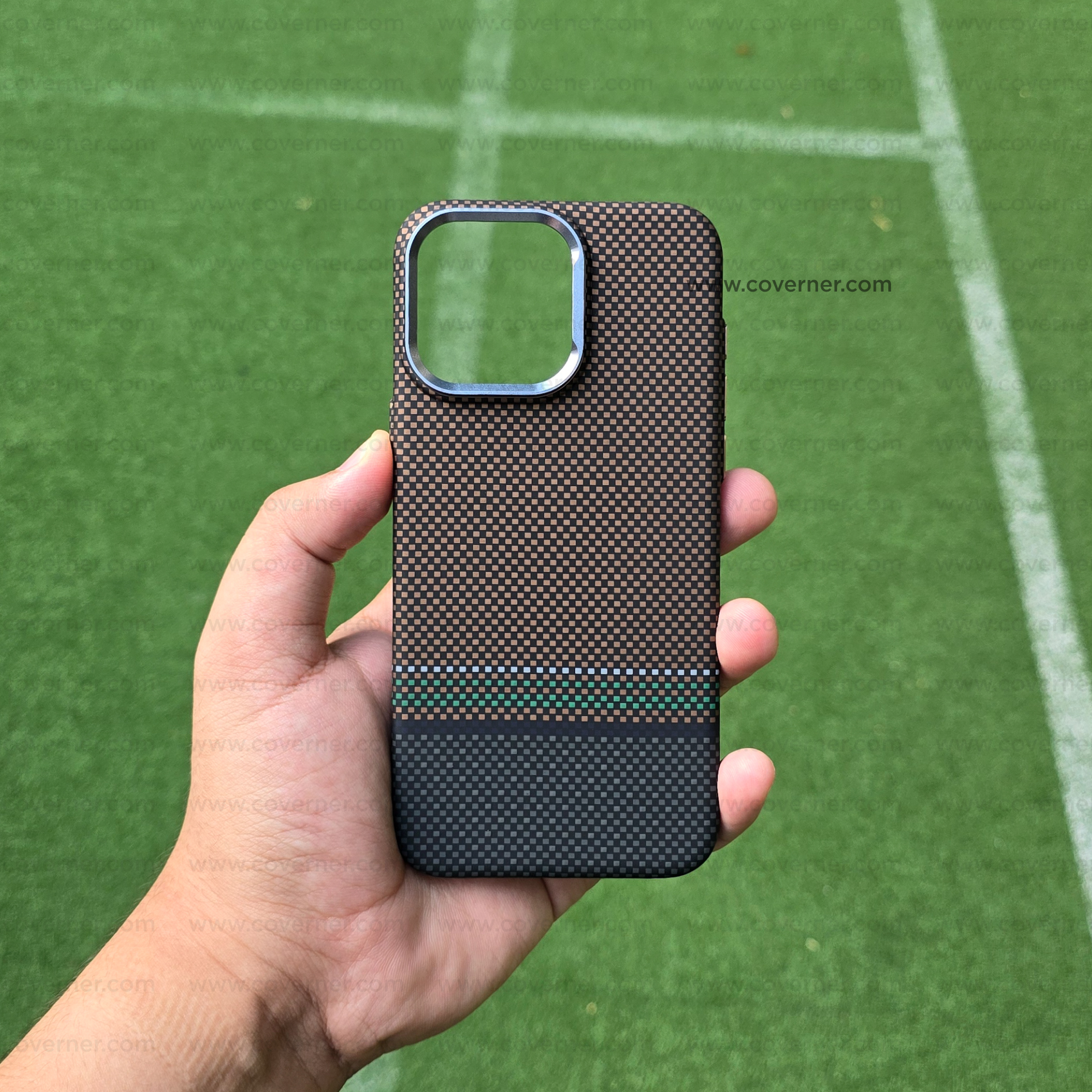 CarbonEdge Pro – Premium Carbon Fiber Texture MagSafe Case by Coverner India