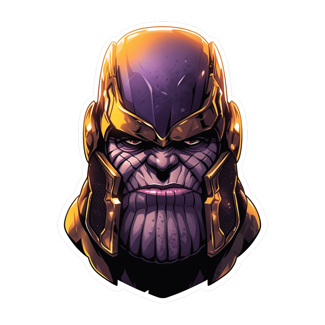 Thanos Fridge Magnet -3D Cutout -  Double Magnet Strong Hold