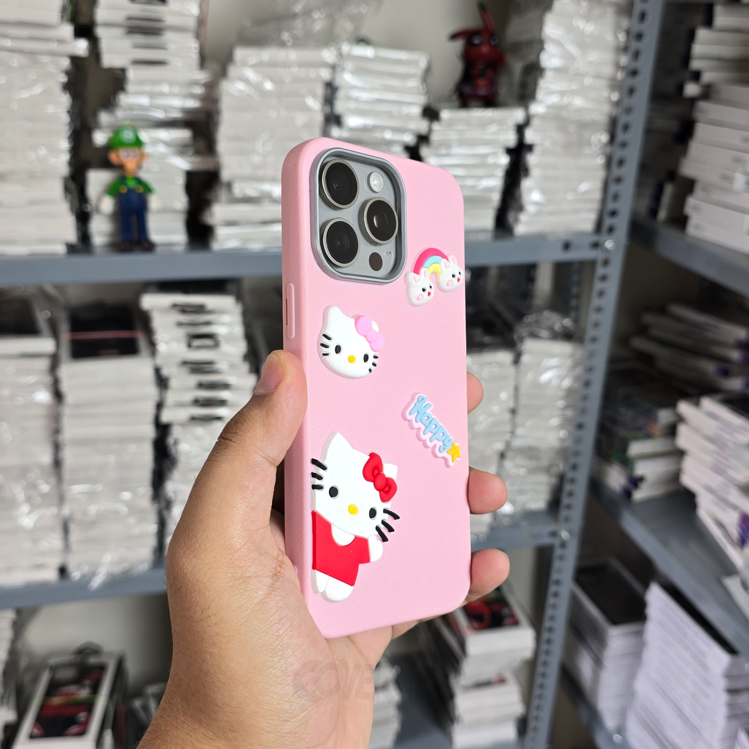 Hello Kitty - Pink - Cartoon Charm Silicone Case for Iphone, Camera Protection | Coverner India