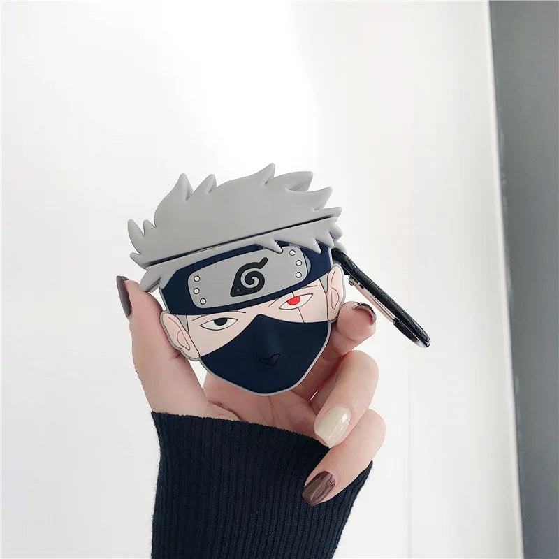 Naruto Hatake Kakashi Airpods Case for Apple AirPods (1,2nd Gen) - With Metal Clip